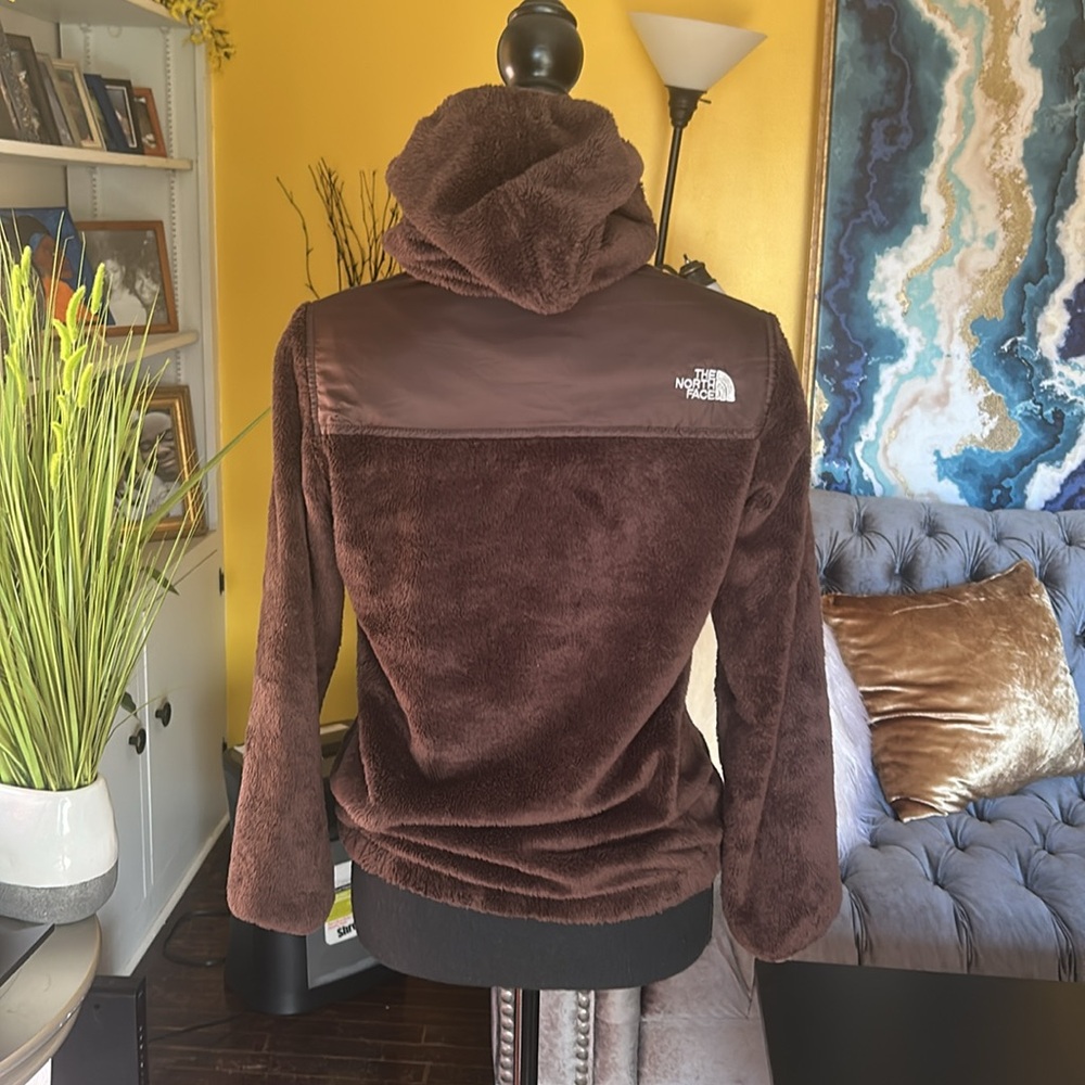 The North Face Fleece Hoodie Jacket Brown Girls Size L - Picture 6 of 10